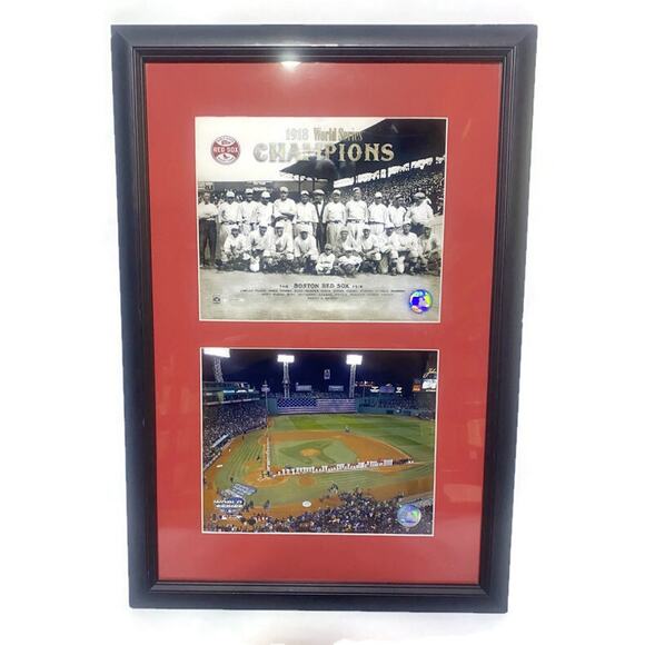Boston Red Sox World Series Champions 1918 & 2004 Team Photos Framed Matted - Picture 2 of 10